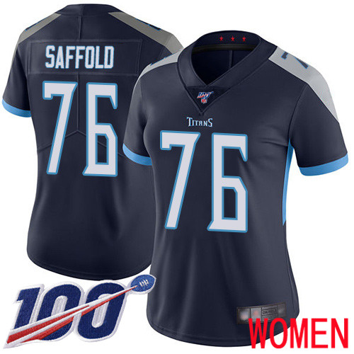 Tennessee Titans Limited Navy Blue Women Rodger Saffold Home Jersey NFL Football #76 100th Season Vapor Untouchable->youth nfl jersey->Youth Jersey